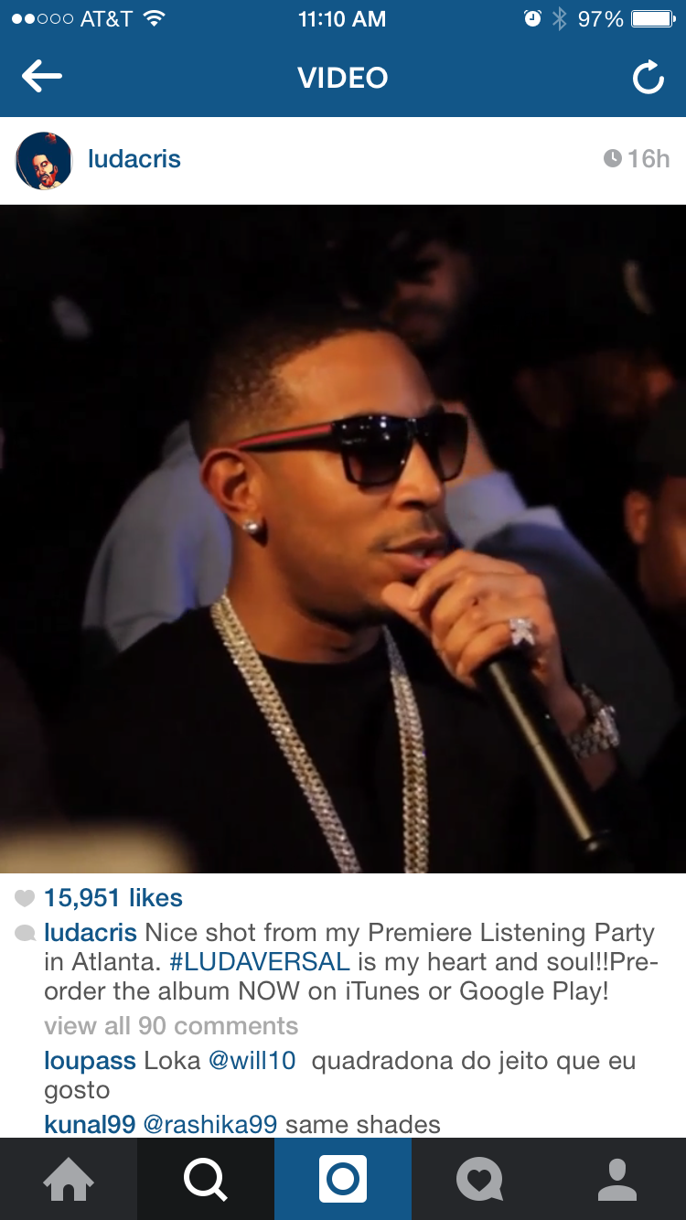 Instagram post from the Ludaversal premiere listening party in Atlanta